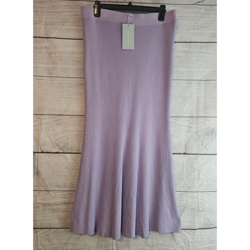 Antonio Melani XL Brianna Lilac Ribbed Maxi Sweater Skirt NWT Purple 1429